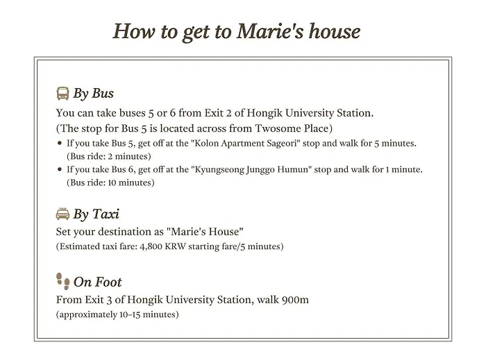 Marie's House 101 Hongdae 4* Seul